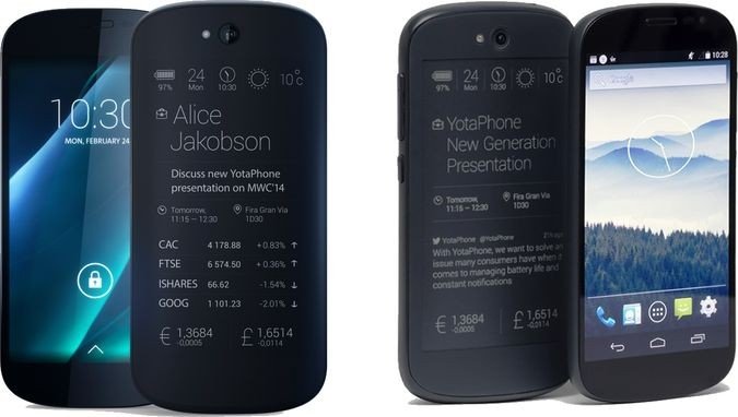 YotaDevices YotaPhone E-Ink And LCD Display View