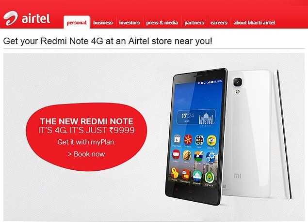 airtel_xiaomi_redmi_note_4g_offer_website_screenshot