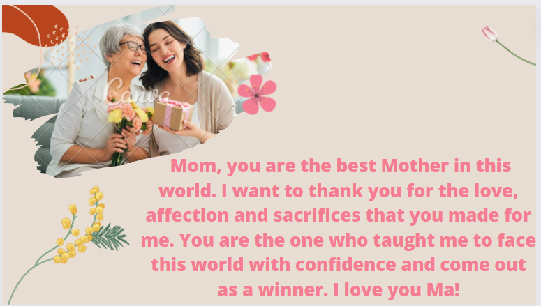 Maa the synonyms of Sacrifice - Make Your Mother Smile