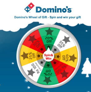 dominos spin and win offer